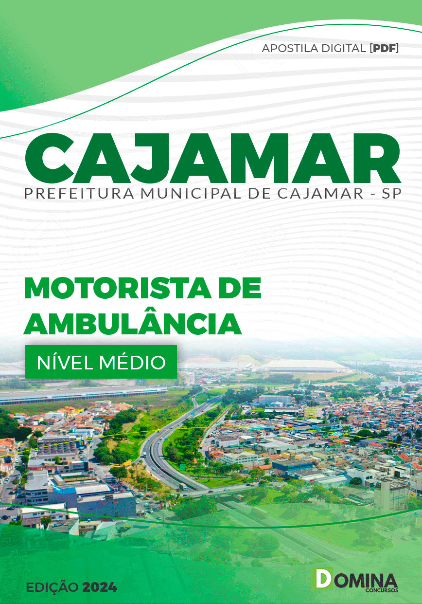 Apostila Prefeitura Cajamar SP 2024 Motorista De Ambulância