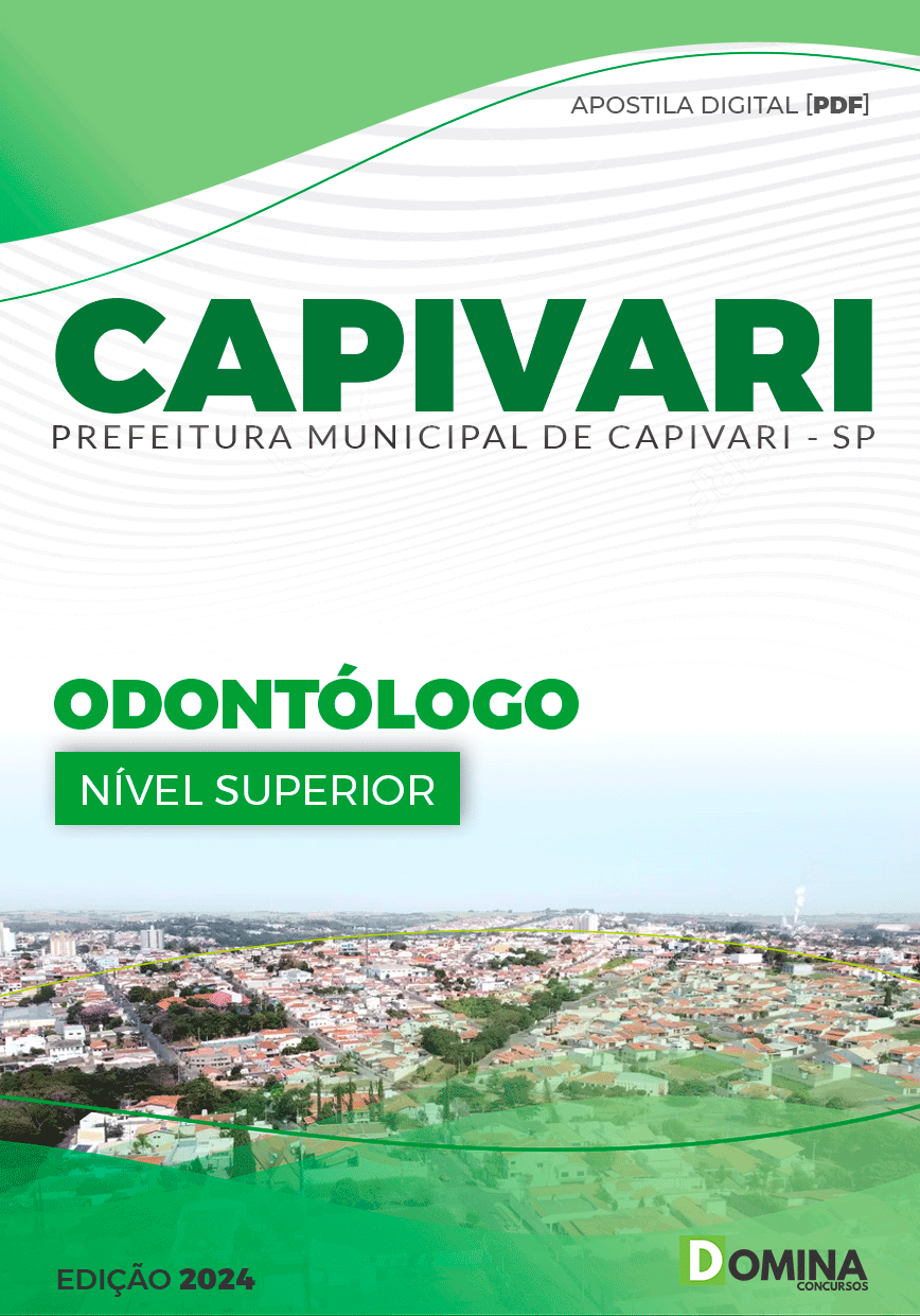 Apostila Prefeitura Capivari SP 2024 Odontólogo