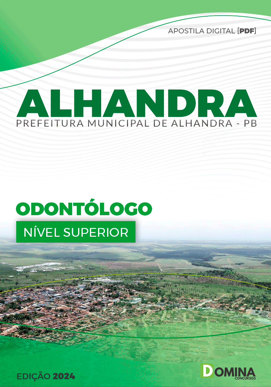 Apostila Prefeitura Alhandra PB 2024 Odontólogo