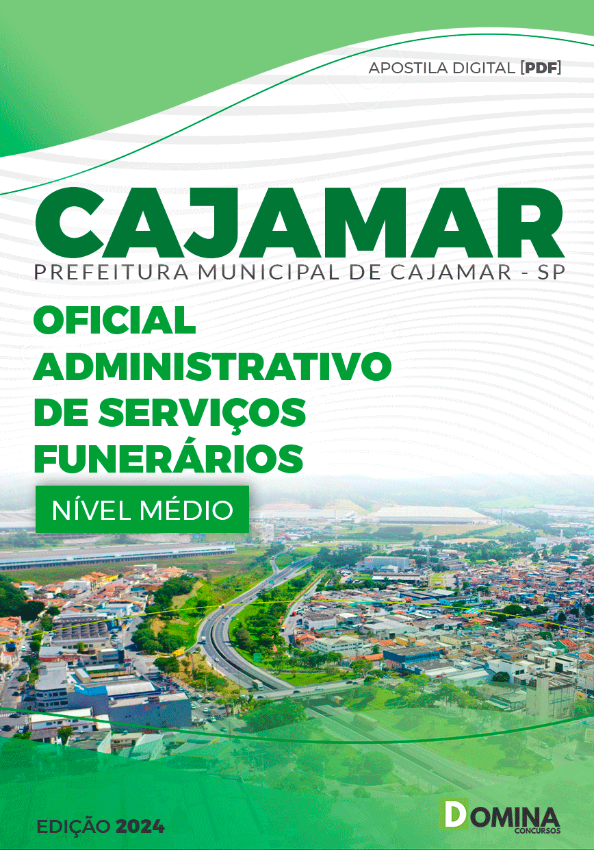 Apostila Prefeitura Cajamar SP 2024 Oficial Administrativo De Serviços Funerários