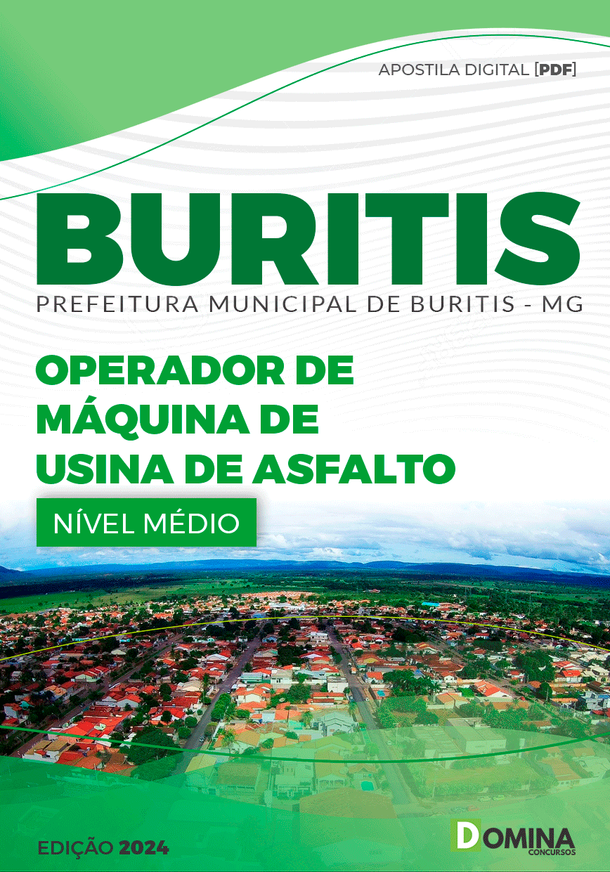 Apostila Prefeitura Buritis MG 2024 Operador Máquina de Asfalto