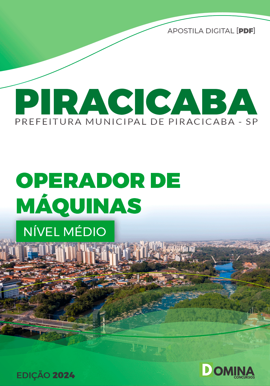 Apostila Prefeitura Piracicaba SP 2024 Operador De Máquinas