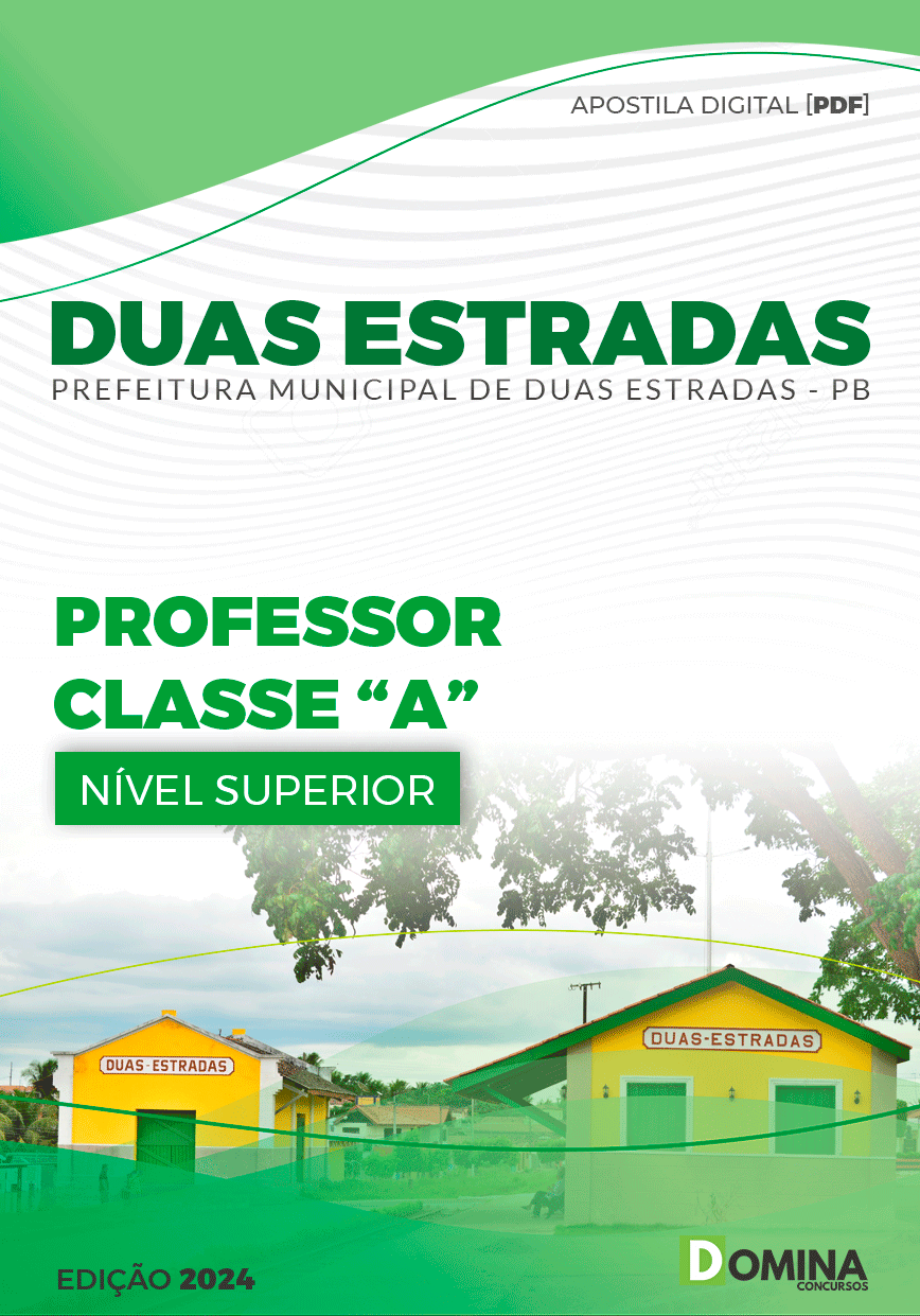 Apostila Prefeitura Duas Estradas PB 2024 Professor Classe A