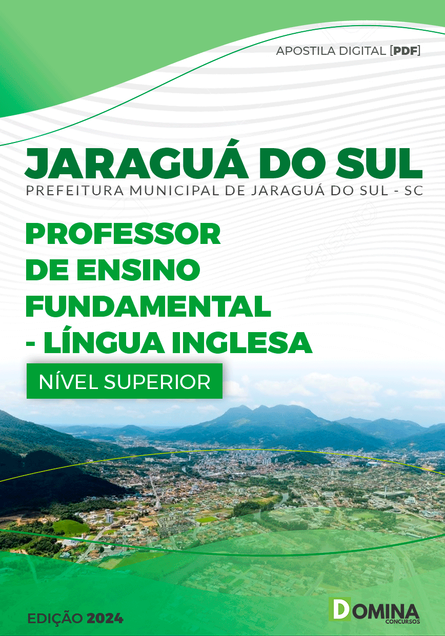 Apostila Prefeitura Jaraguá Sul SC 2024 Professor de Inglês