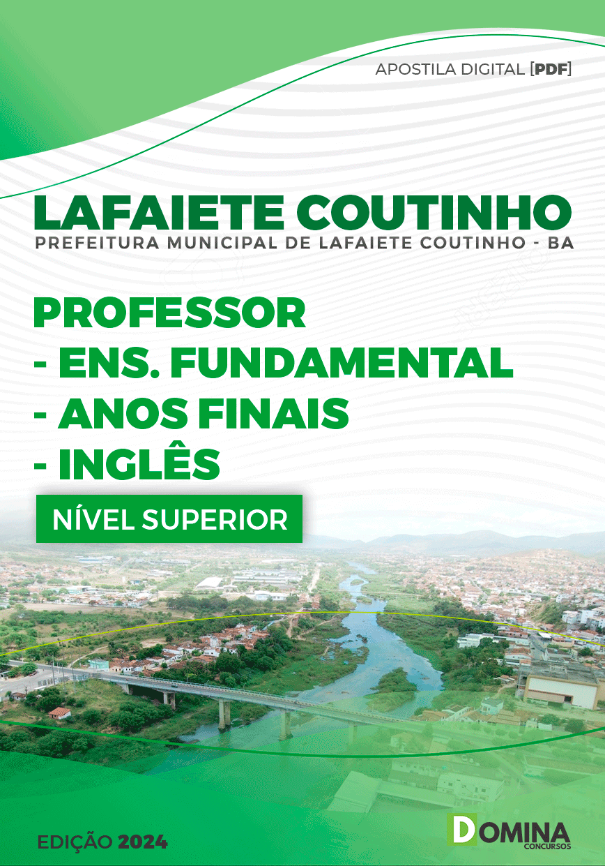 Apostila Prefeitura Lafaiete Coutinho BA 2024 Professor de Inglês