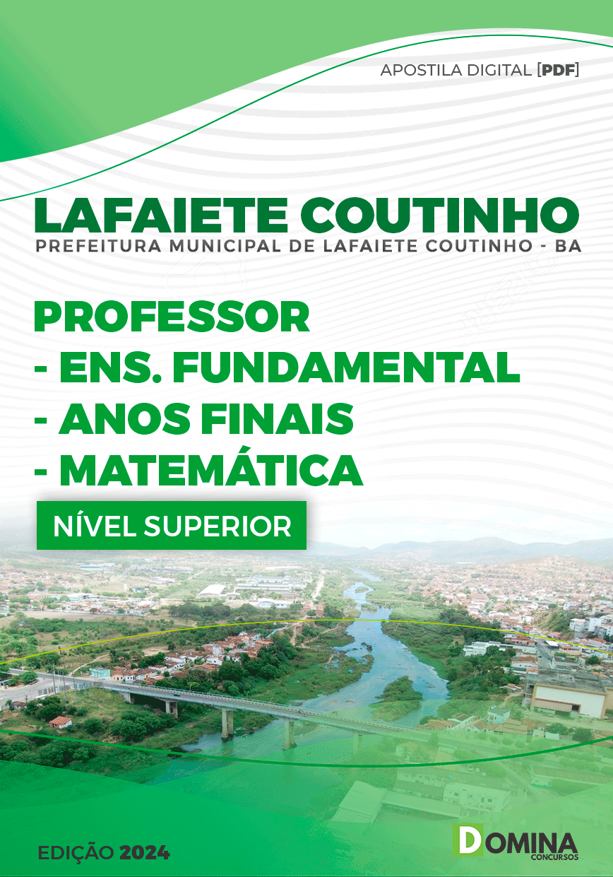 Apostila Prefeitura Lafaiete Coutinho BA 2024 Professor de Matemática