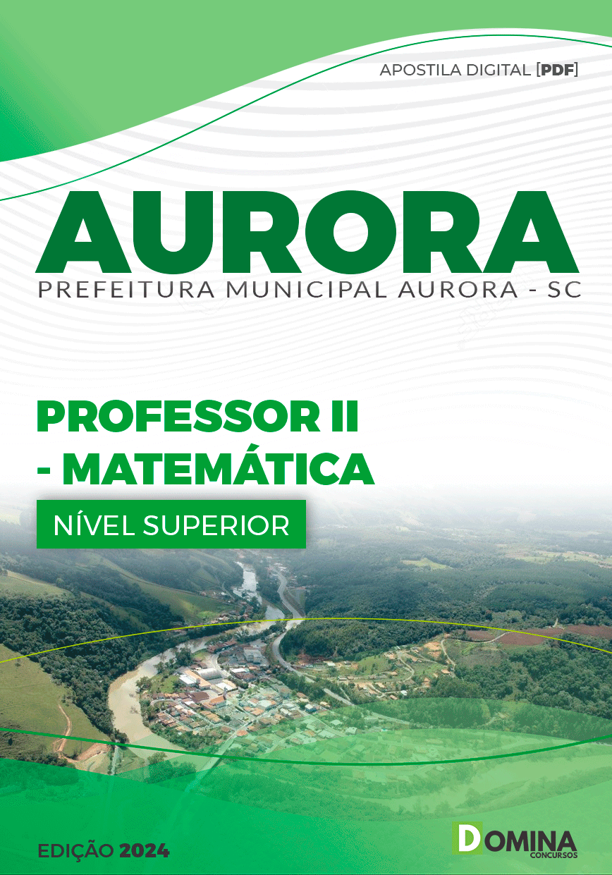 Apostila Prefeitura Aurora SC 2024 Professor de Matemática