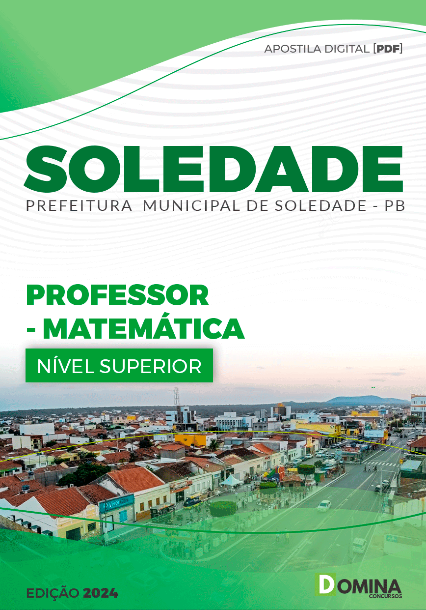 Apostila Prefeitura Soledade PB 2024 Professor Licenciatura Matemática