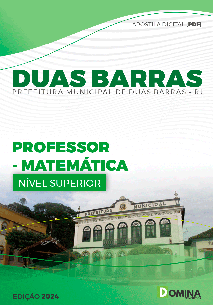 Apostila Prefeitura Duas Barras RJ 2024 Professor de Matemática