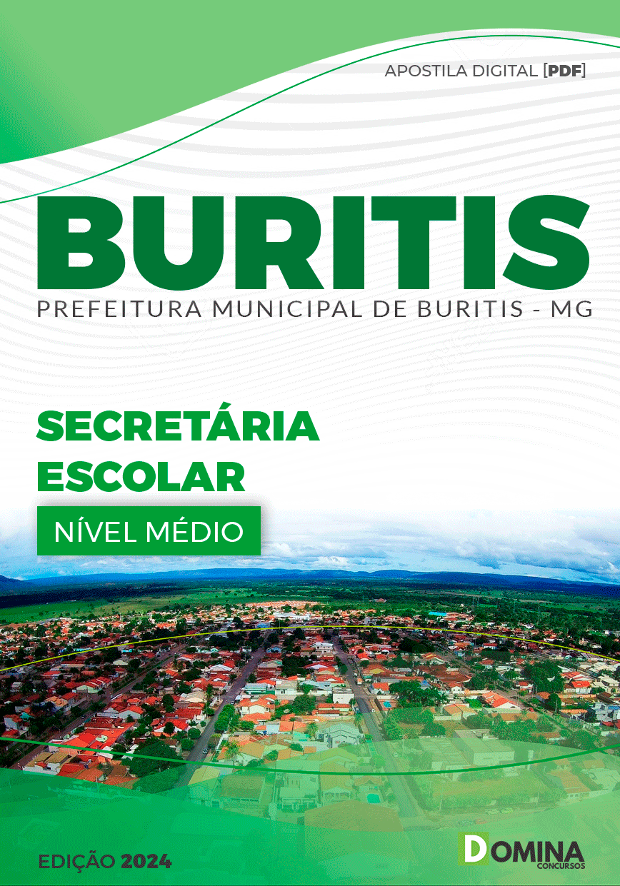 Apostila Prefeitura Buritis MG 2024 Secretária Escolar