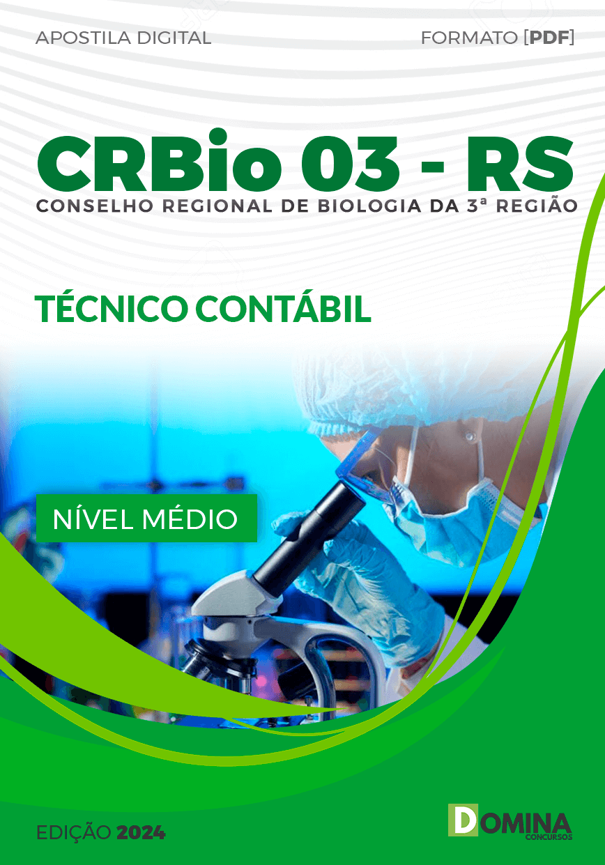 Apostila CRBio 03 RS 2024 Técnico Contábil