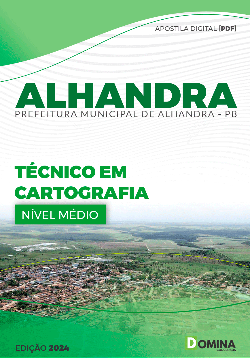 Apostila Prefeitura Alhandra PB 2024 Técnico em Cartografia