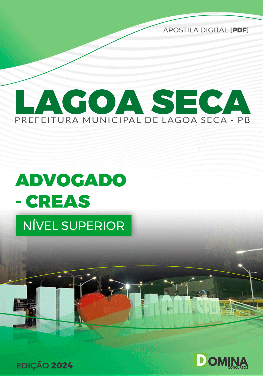 Apostila Lagoa Seca PB 2024 Advogado CREAS