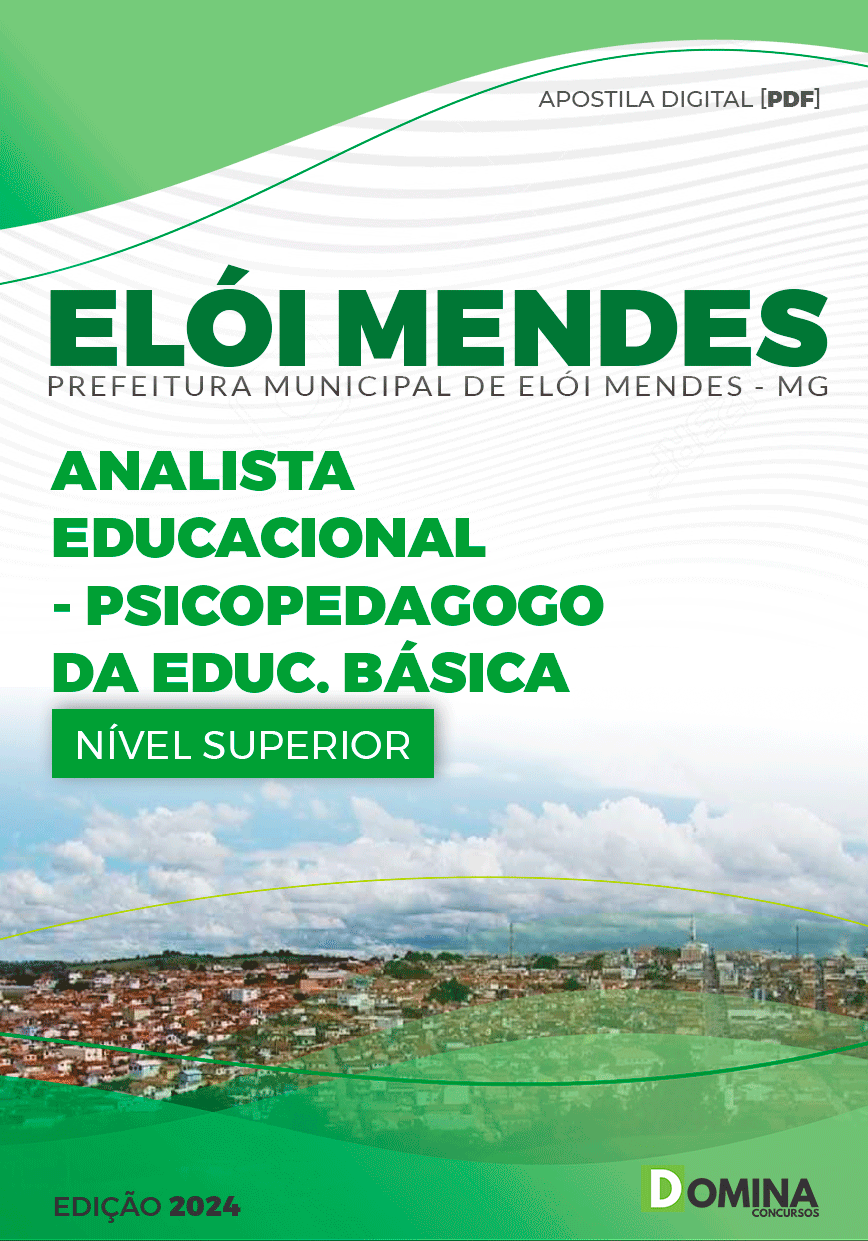 Apostila Prefeitura Elói Mendes MG 2024 Analista Educacional Psicopedagogo