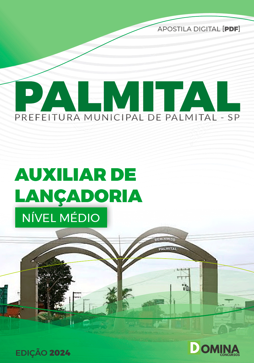 Apostila Palmital SP 2024 Auxiliar De Lançadoria