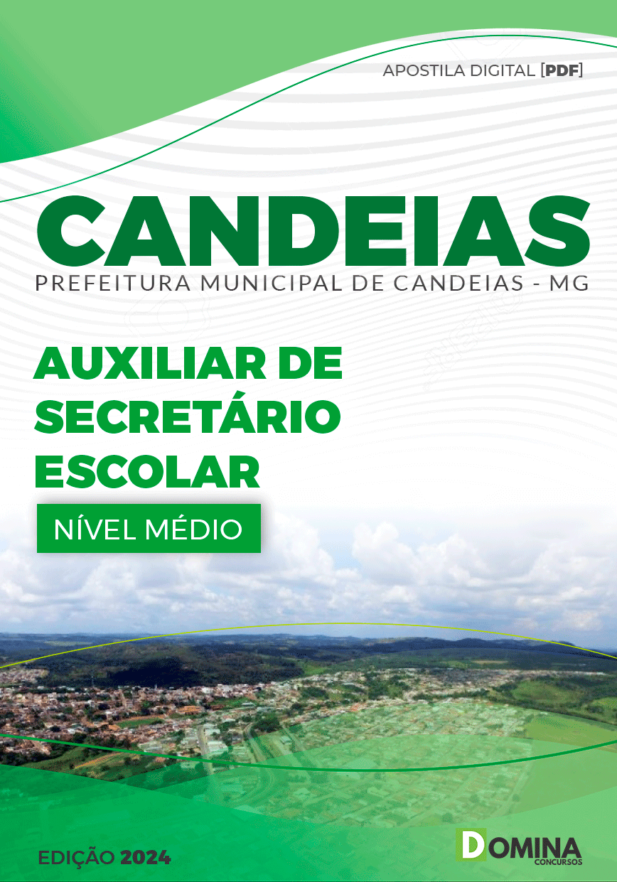 Apostila Auxiliar de Secretário Escolar Candeias MG 2024