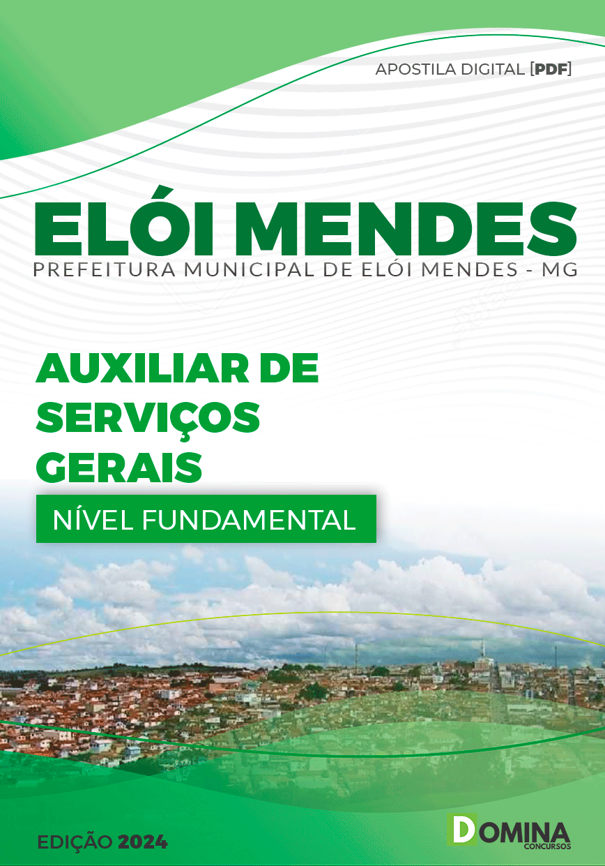 Apostila Elói Mendes MG 2024 Auxiliar De Serviços Gerais