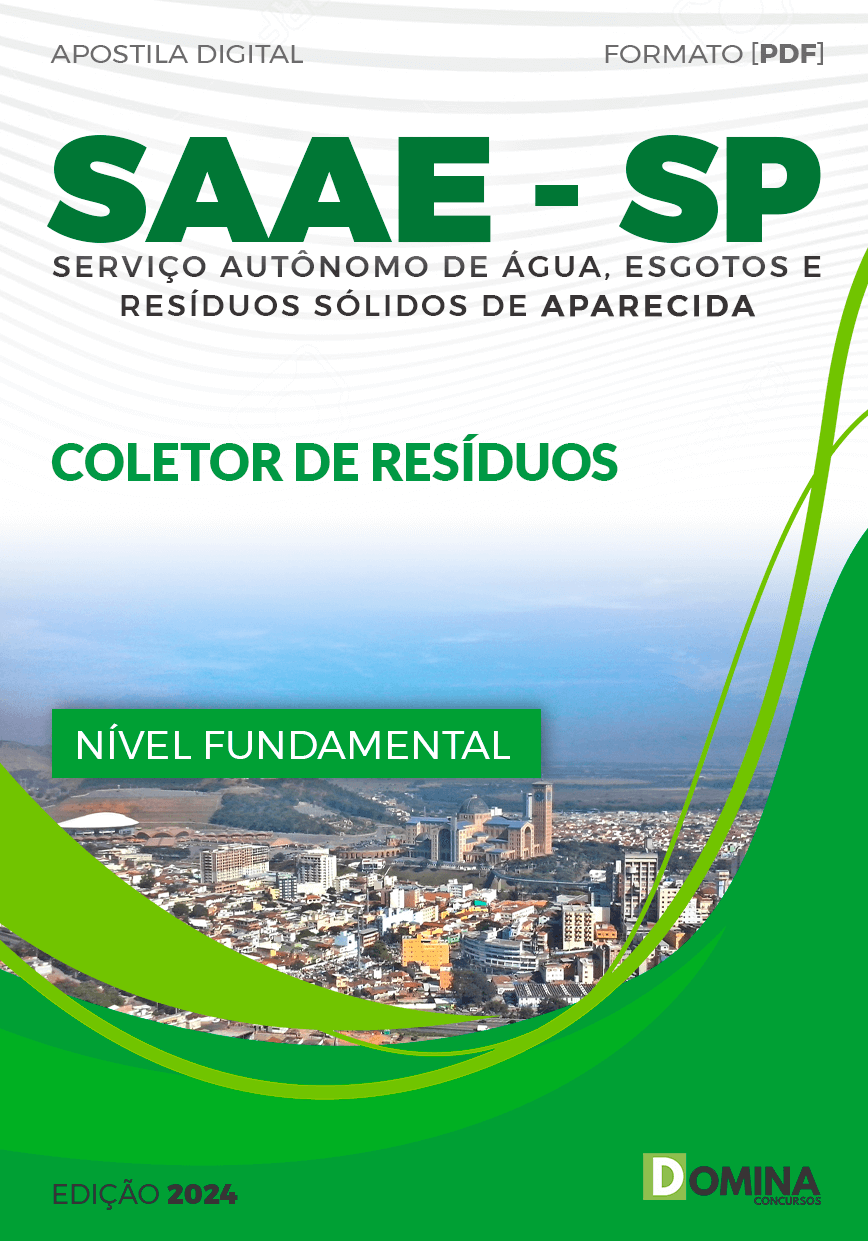 Apostila Coletor de Resíduos SAAE Aparecida SP 2024