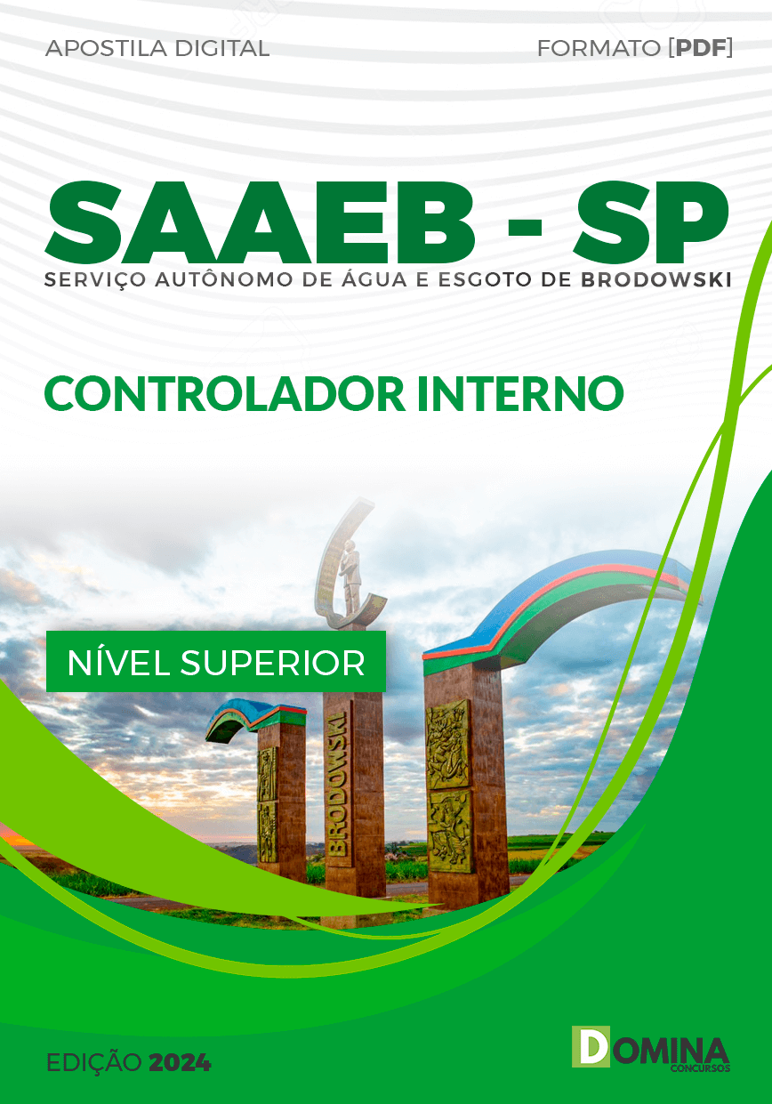 Apostila Controlador Interno SAAEB Brodowski SP 2024