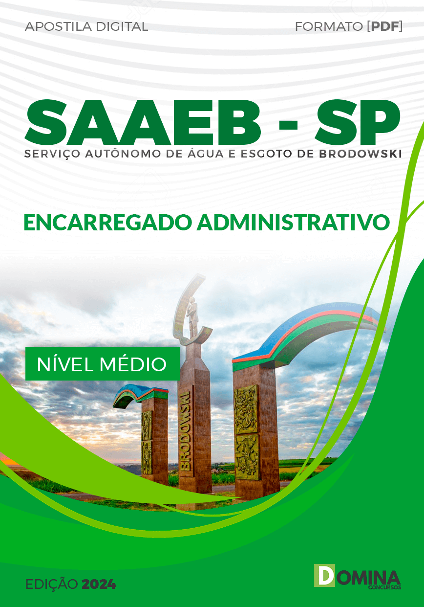 Apostila Encarregado Administrativo SAAEB Brodowski SP 2024