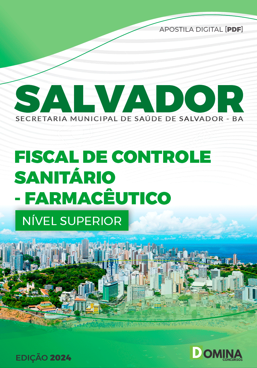 Apostila SMS Salvador BA 2024 Fiscal De Controle Sanitário Farmacêutico