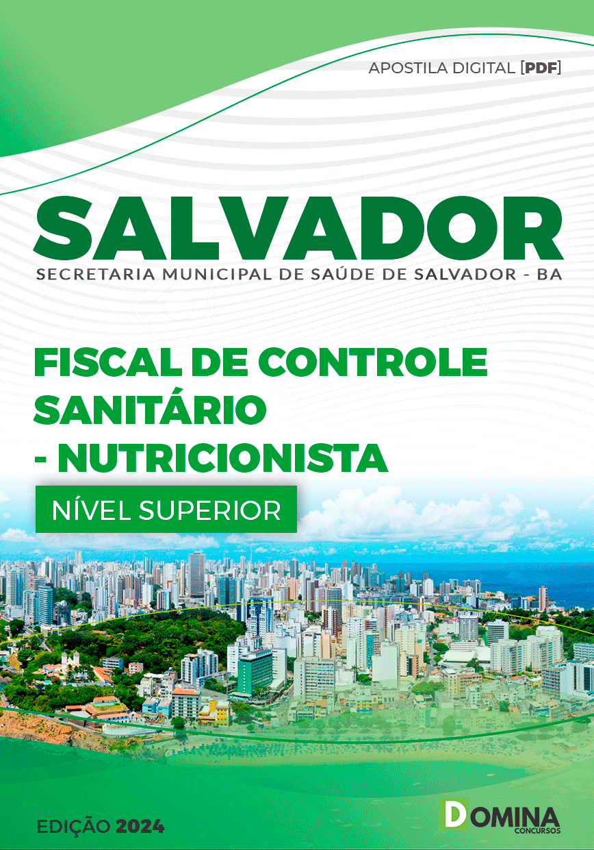 Apostila SMS Salvador BA 2024 Fiscal De Controle Sanitário Nutricionista