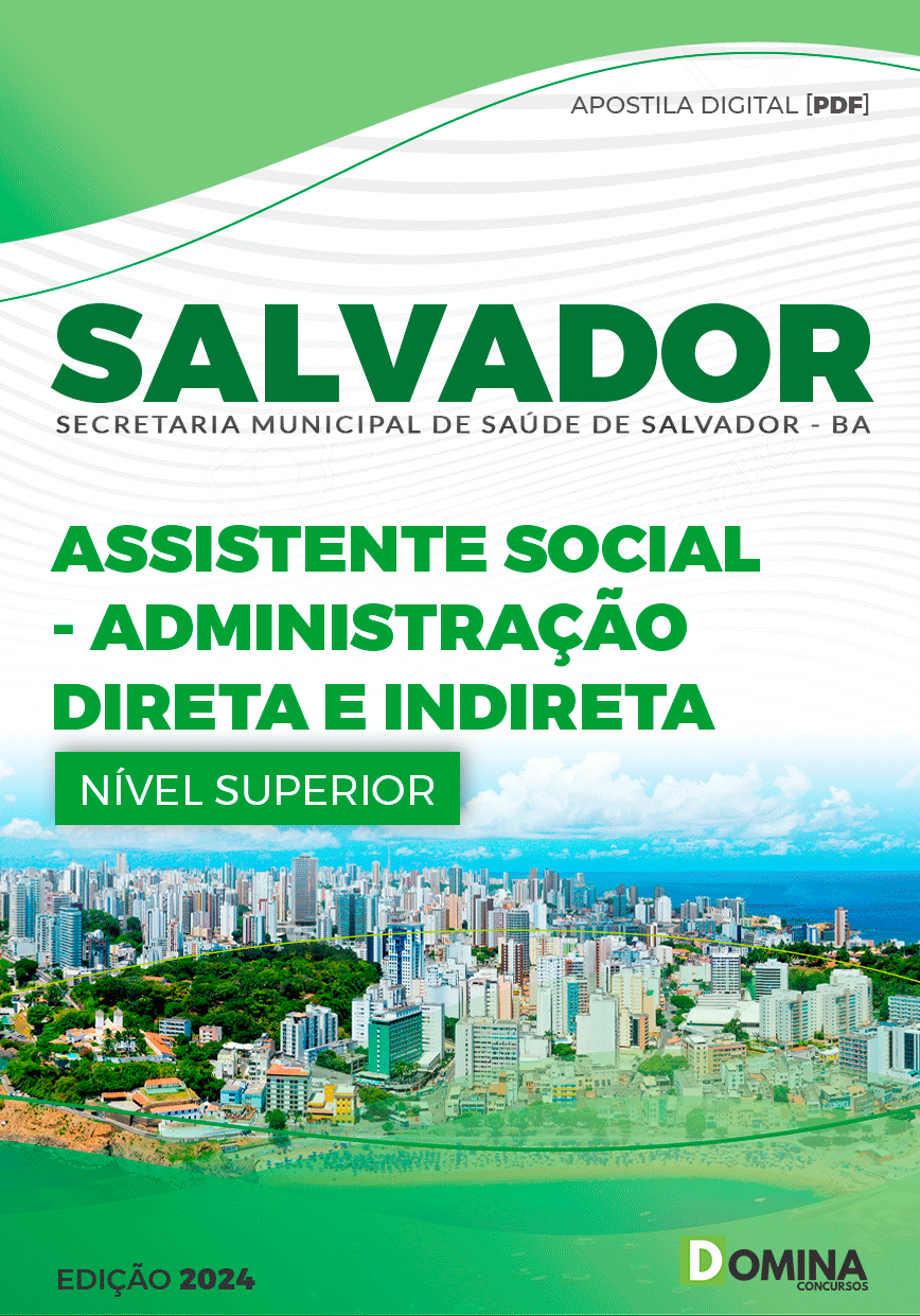 Apostila SMS Salvador BA 2024 Assistente Social Administração Direta E Indireta