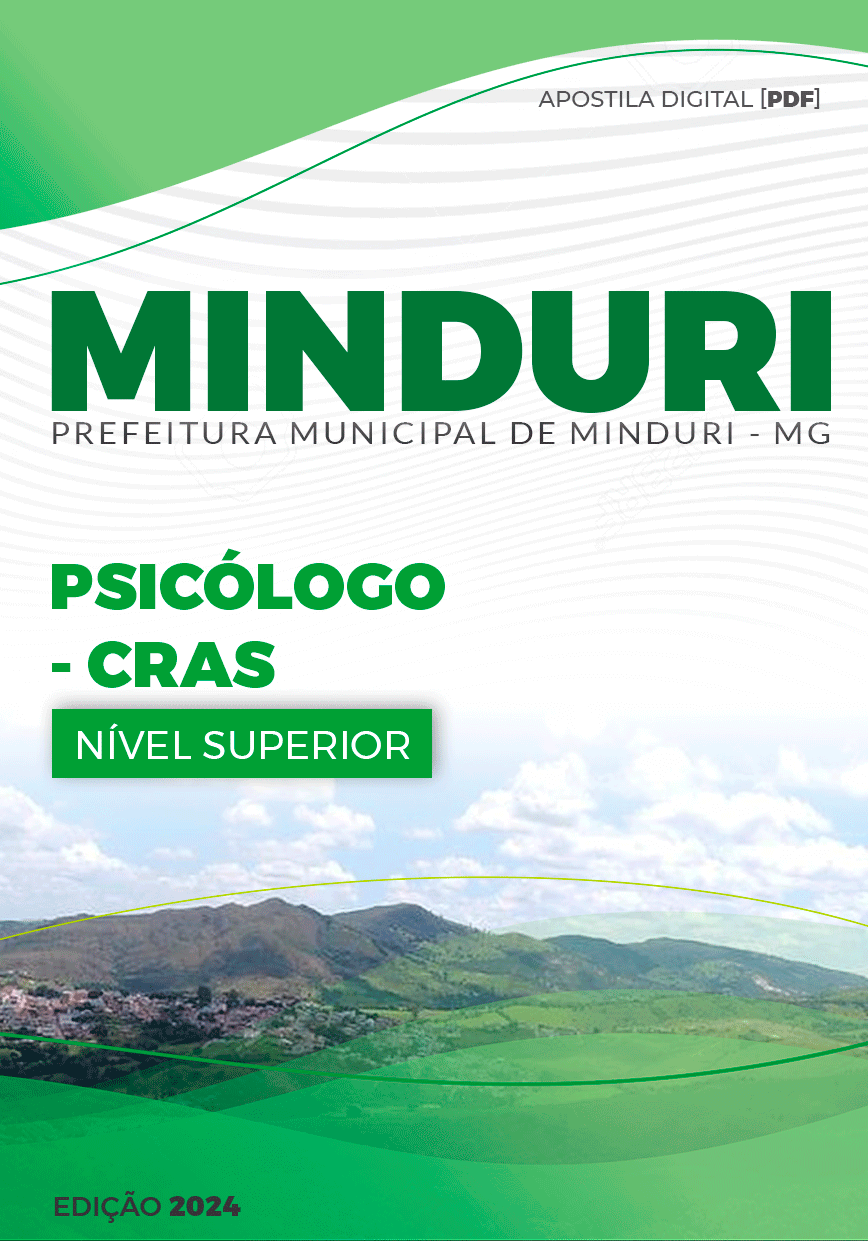 Apostila Minduri MG 2024 Psicólogo CRAS