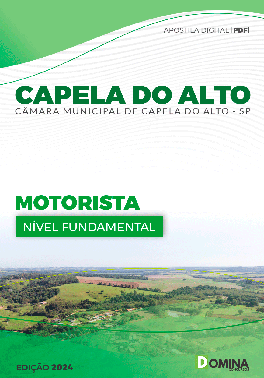 Apostila Motorista Câmara Capela do Alto SP 2024