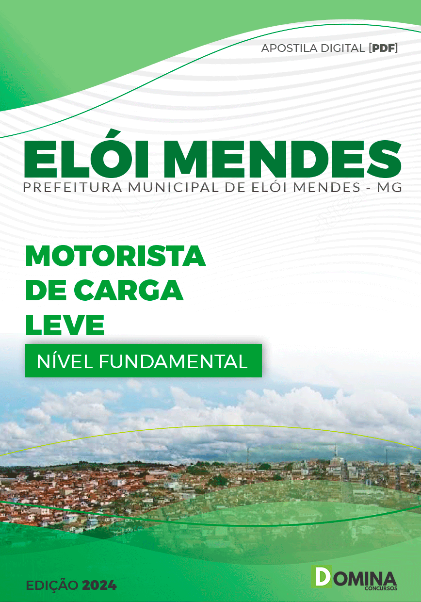 Apostila Elói Mendes MG 2024 Motorista De Carga Leve
