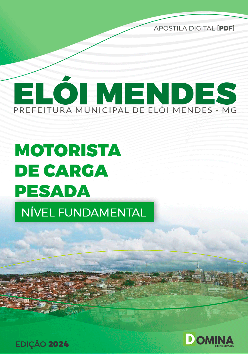 Apostila Elói Mendes MG 2024 Motorista De Carga Pesada