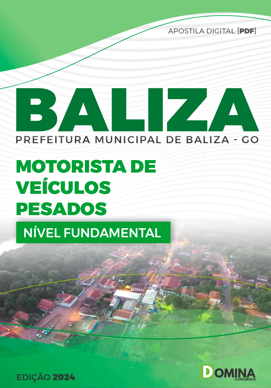 Apostila Motorista de Veículos Pesados Baliza GO 2024