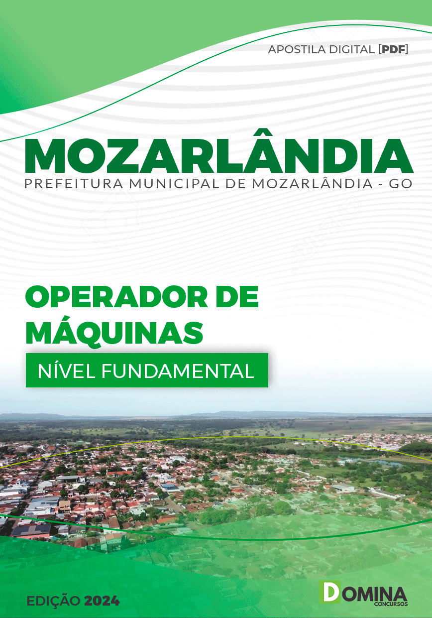 Apostila Operador de Máquinas Mozarlândia GO 2024