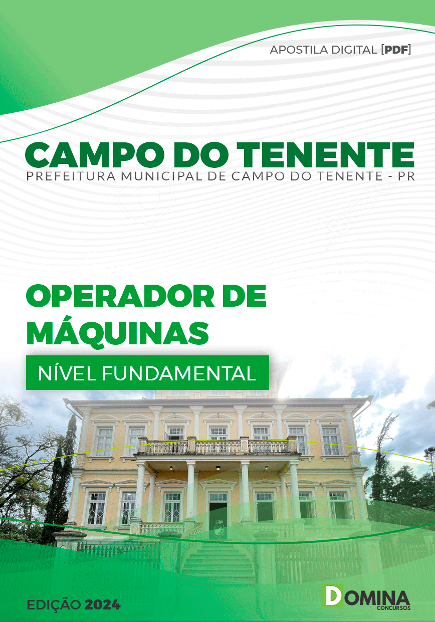 Apostila Operador de Máquinas Campo Tenente PR 2024