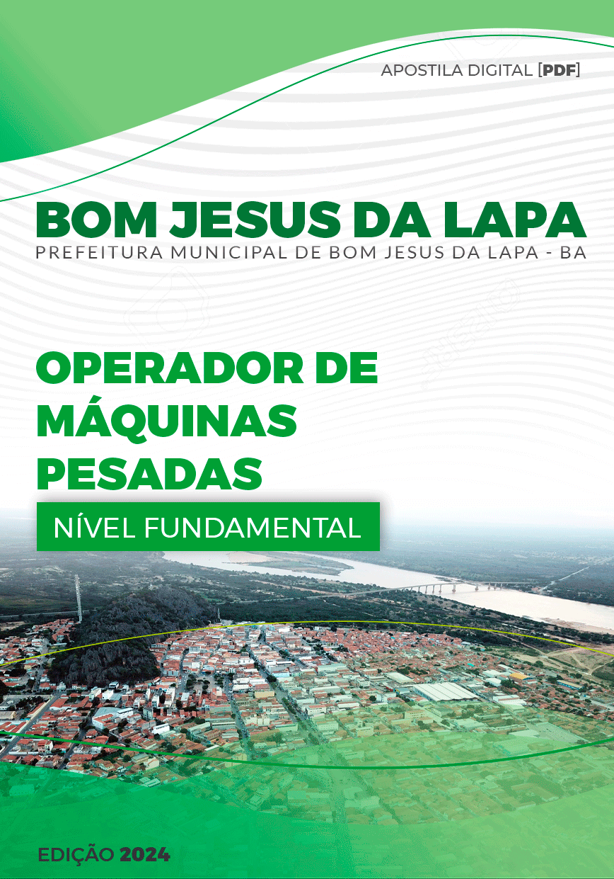 Apostila Operador Máquinas Pesadas Bom Jesus da Lapa BA 2024