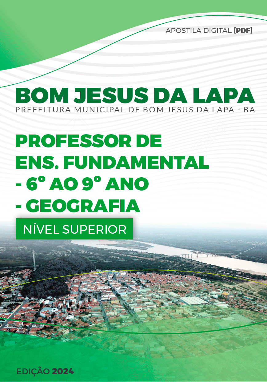 Apostila Professor de Geografia Bom Jesus da Lapa BA 2024