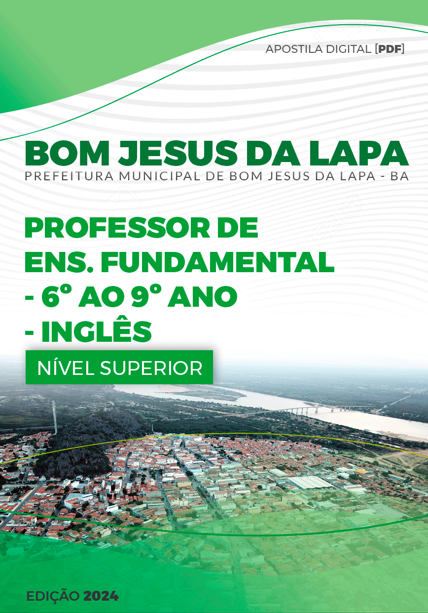 Apostila Professor de Inglês Bom Jesus da Lapa BA 2024