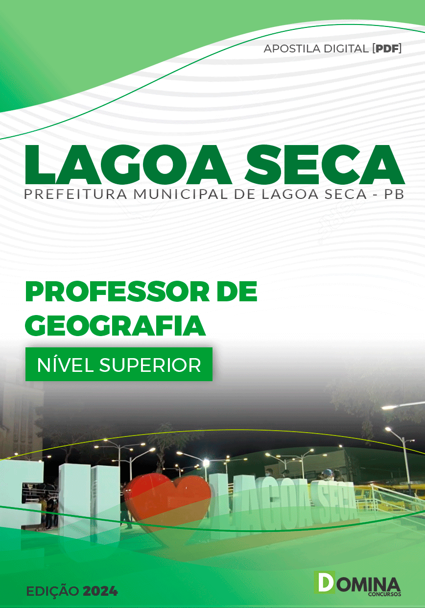Apostila Lagoa Seca PB 2024 Professor de Geografia