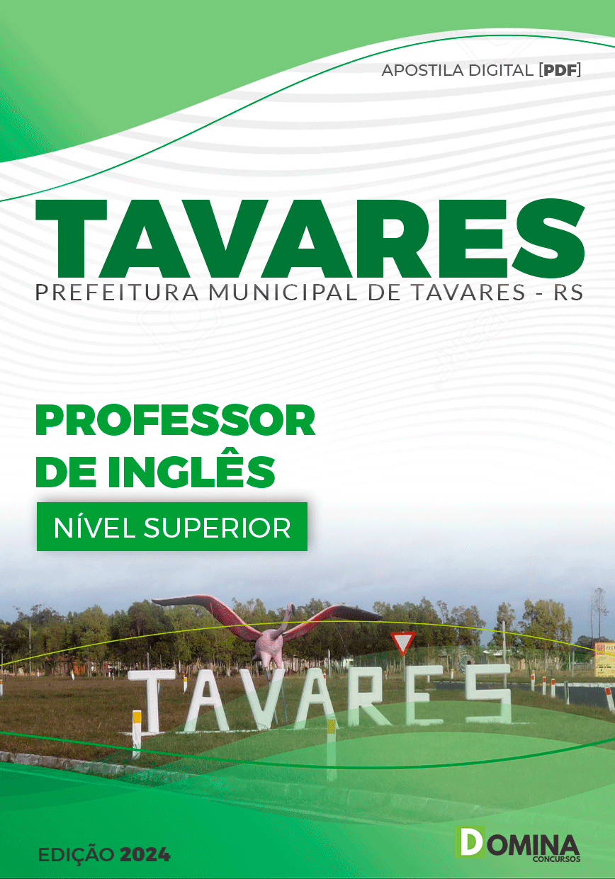 Apostila Prefeitura Tavares RS 2024 Professor De Inglês