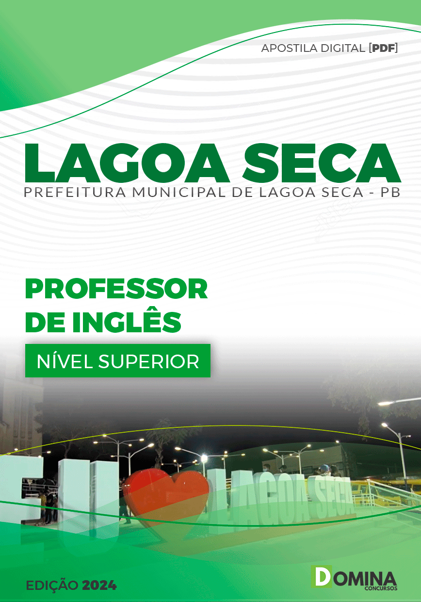 Apostila Lagoa Seca PB 2024 Professor de Inglês