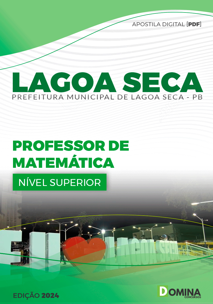Apostila Lagoa Seca PB 2024 Professor de Matemática
