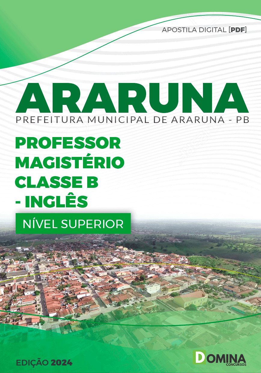 Apostila Professor de Inglês Araruna PB 2024