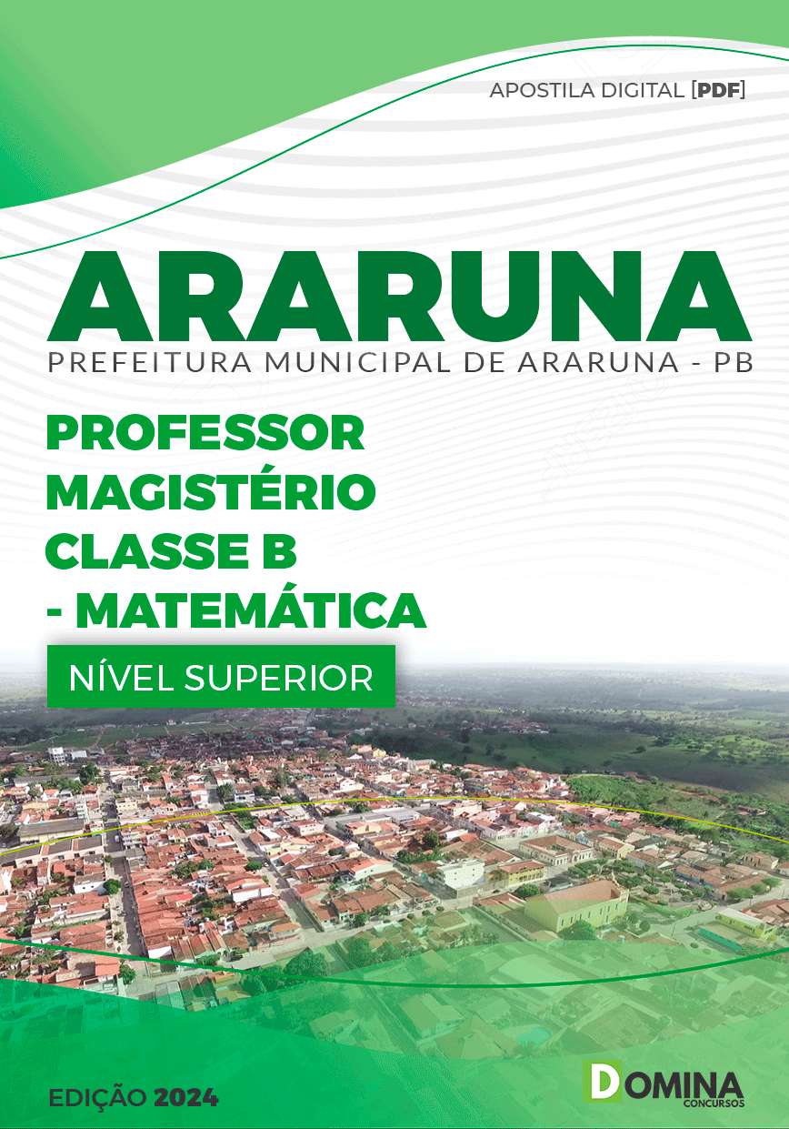Apostila Professor de Matemática Araruna PB 2024