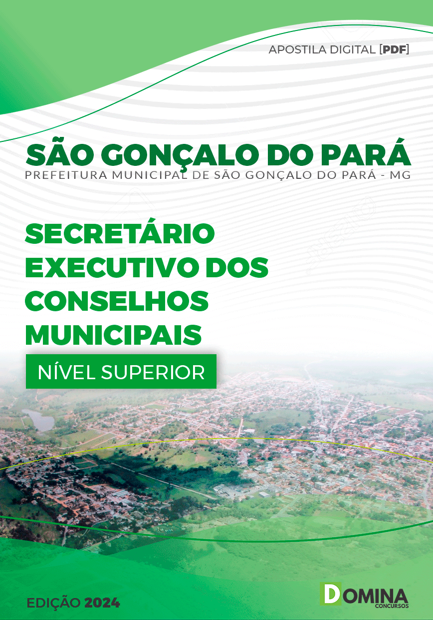 Apostila Pref São Gonçalo Pará MG 2024 Secretário Executivo