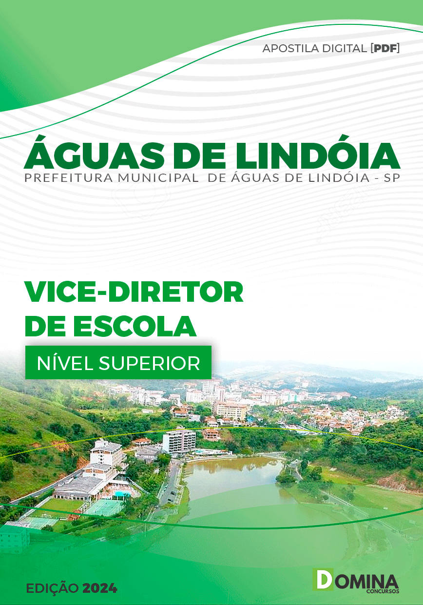 Apostila Águas De Lindóia SP 2024 Vice Diretor De Escola