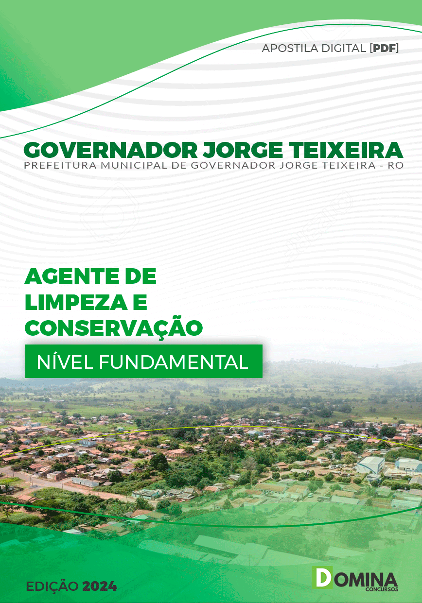 Apostila Governador Jorge Teixeira RO 2024 Ag Limpeza Conserv