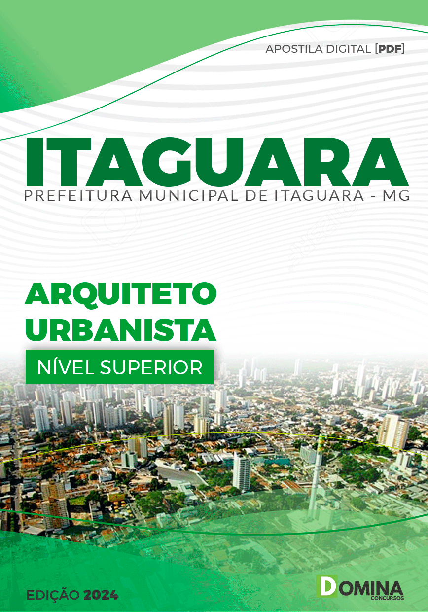 Apostila Arquiteto Urbanista Itaguara MG 2024