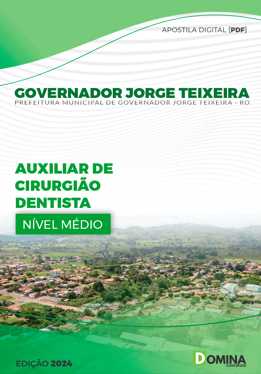 Apostila Governador Jorge Teixeira RO 2024 Aux Cirurgião Dent