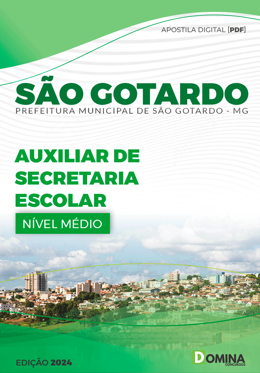 Apostila Auxiliar de Secretaria Escolar Gotardo MG 2024