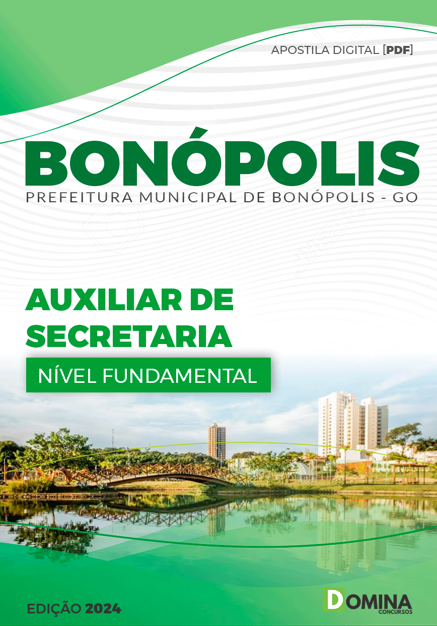 Apostila Auxiliar de Secretária Bonópolis GO 2024
